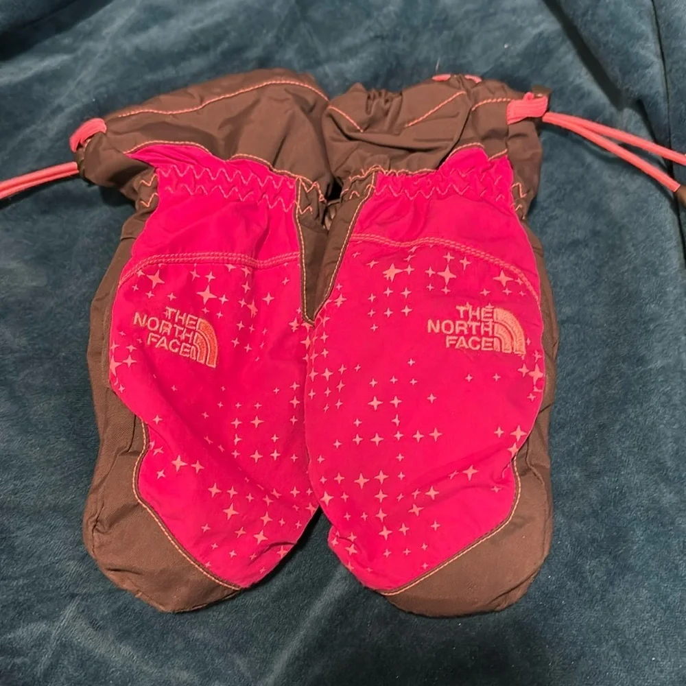 North Face Revelstoke Youth Mittens Insulated Waterproof Pink Black size Smalll